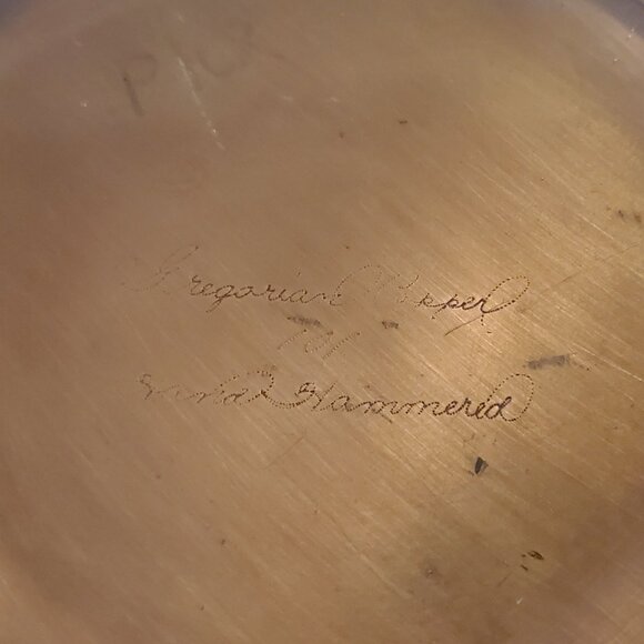 Vintage Hand Hammered Gregorian Solid Copper Silent Butler Crumb/Ash Collector - Picture 8 of 11